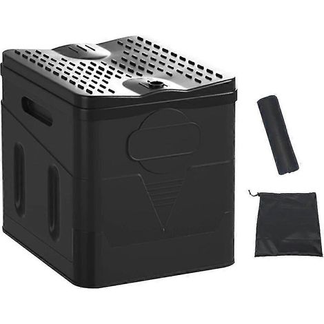 Toilettes pliantes portables d'extérieur, poubelle réutilisable avec grande capacité de charge (1/5)