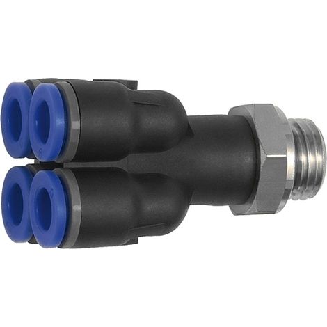 Riegler Mehrfachverteiler »Blaue Serie «, 4-fach, drehbar, M5 außen Ã˜ 4mm (1/3)
