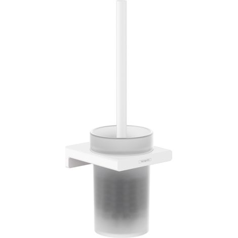 Hansgrohe AddStoris - WC-Bürstengarnitur, Wandmontage, Glas matt/weiß matt 41752700 (1/2)