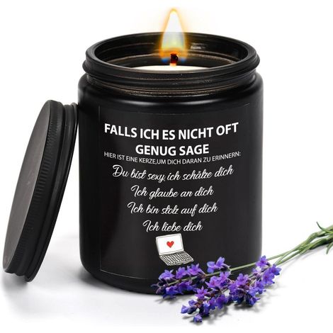 Duftkerze Lavendel 50h Brenndauer Geschenk für Sie & Ihn