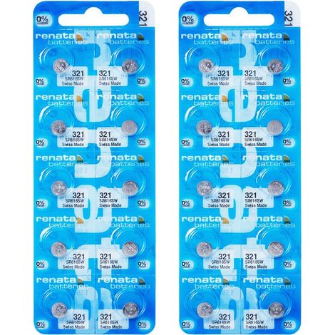 .20 piles Renata 321 sr616sw bouton oxyde d'argent.
.
.