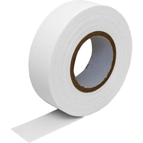 1 Rolle weißes PVC-Isolierband (19 mm x 20 m)  Geeignet für Elektriker und Heimwerker  Isolierband in verschiedenen Längen und Farben erhältlich (1/4)
