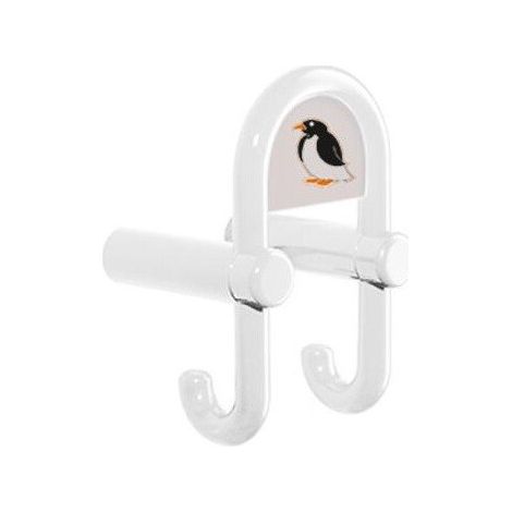 Gancho guardarropa doble SERIE 801 con símbolo blanco
