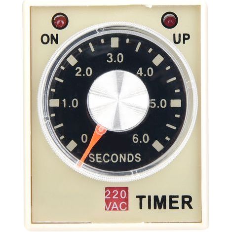 Relais temporisé AH3-3, temporisation à la mise sous tension, 220V AC 50/60Hz, réglable 6 secondes, pour automatismes industriels (1/5)
