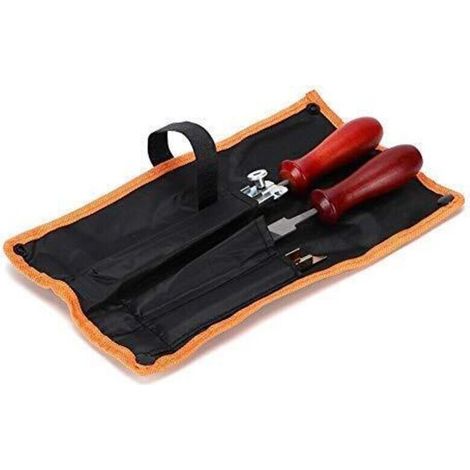 Affûteuse de Tronçonneuse Lime de Classement Guidage Guide-chaîne Chaîne Jauge de Profondeur Fichiers de Scie Outils à Main Jeu de Pièces Rechange Affuteuses Accessoi (1/5)