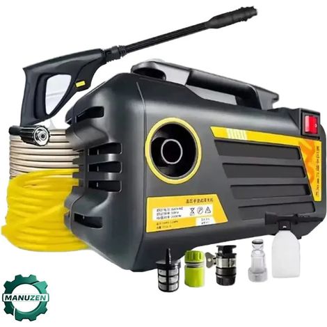 Manuzen - Nettoyeur Haute Pression Portable 220V 3000W Avec Modes Buse Et Mousse (1/3)