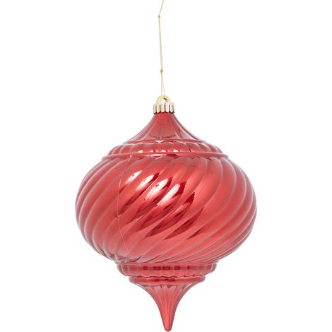 ARPIMEX Sfera Goccia Rigata di Natale D 150 Mm Plastica Rosso