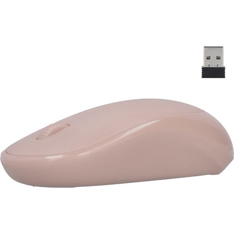 Souris sans fil ultra-mince Y6, 2.4GHz écoénergétique pour PC portable et bureau (Rose)