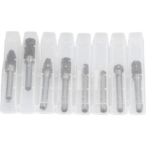 8 pièces Fraises en Carbure de Tungstène Diamètre 6mm pour Sculpture sur Bois et Travail des Métaux