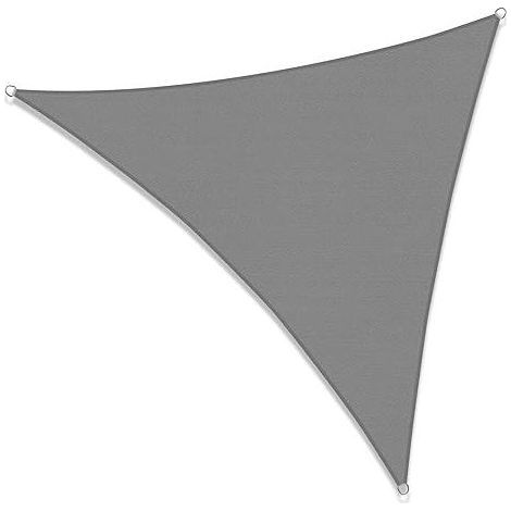 Voile d'ombrage Pare-Soleil Jardin Balcon Polyester PES hydrophobe Triangle 3,6 x 3,6 x 3,6 m,Gris (1/5)