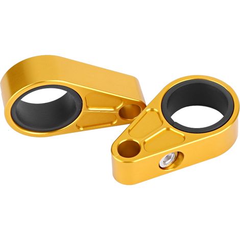 paire de colliers de serrage universels en aluminium pour conduites de frein, pour modification de motos et quads (doré) (1/5)