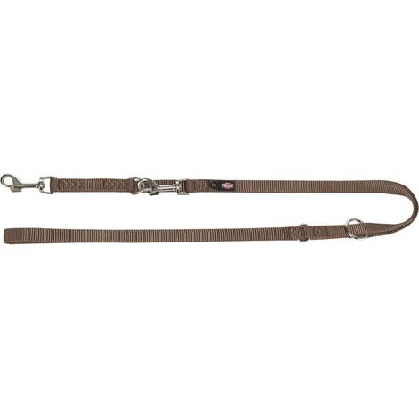 Guinzaglio regolabile per cane Trixie Premium Nocciola XS/S