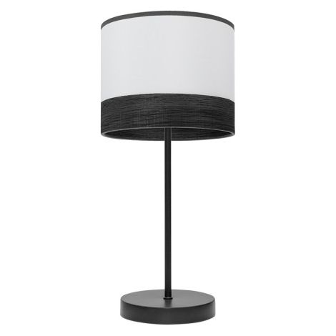 Tischlampe Olga 1xe14 Schwarz/weiß-schwarzes Holz 42x18x18 cm (1/2)