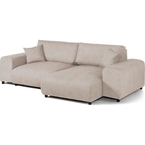 Ecksofa Plüsch 237x144x79 beige PAULINAMassivmoebel24 GmbH (1/3)