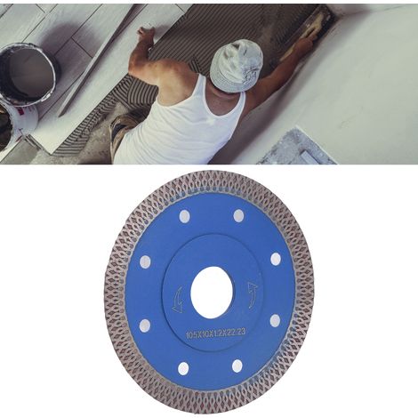 Lame de scie diamantée ultra-mince avec maille à bride pour la coupe de carreaux de céramique, de granit, de marbre et de céramique (4 pouces). (1/5)