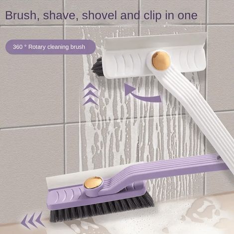 Une brosse multifonction pour le nettoyage des carreaux, capable d'une rotation à 360 degrés.