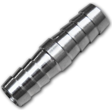 Raccord de jonction annelé air comprimé pour tuyau Ø 6 mm (Lot de 2)
