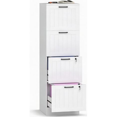 Meuble de rangement de bureau blanco en MDF 40 x 40 x 131 cm (1/5)