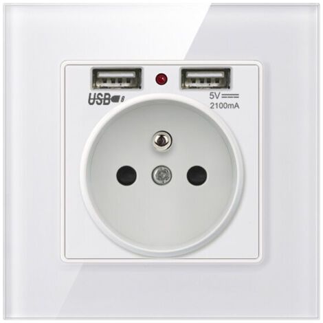 Wall Socket, Betterlife Wall Electrical Socket with Dual USB - Charger for iPhone/Android(1 pcs) (1/5)