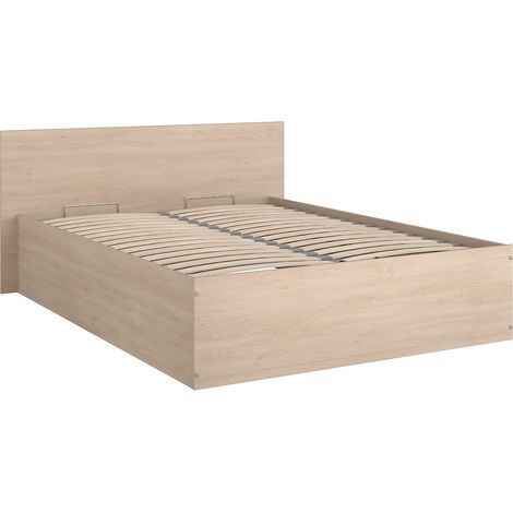 Letto contenitore 140 x 190 cm Naturale - VELONA (1/5)