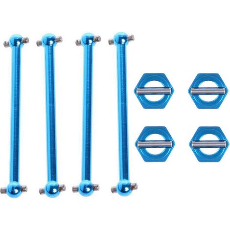 4 pièces pour WLtoys A979 F/R Biellette métallique A959-07 et 1 jeu de goupilles de moyeu hexagonales en aluminium A949-11 de 7 mm (1/5)