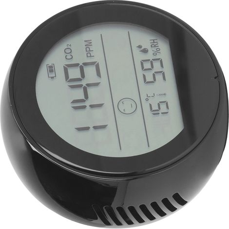 Détecteur CO2 P8 infrarouge moniteur dioxyde de carbone qualité air testeur température humidité laboratoire noir (1/5)
