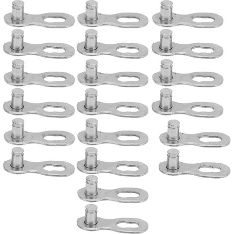 10 Paar 10-Gang-Stahl-Fahrradketten-Verbindungsstücke Silber (1/5)