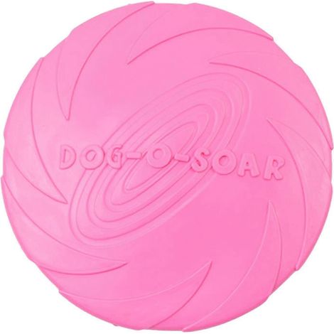 Jouet pour chien en caoutchouc souple pour l'entraînement : robuste, durable, léger et interactif.-Pink 22cm (1/5)