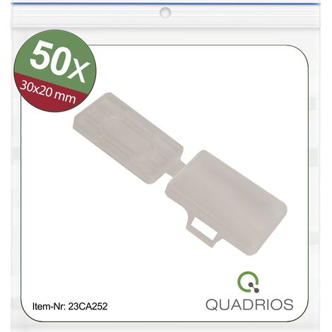 Quadrios 23CA252 23CA252 Zeichenträger Montage-Art: Kabelbinder Beschriftungsfläche: 18 x 30 mm Tran