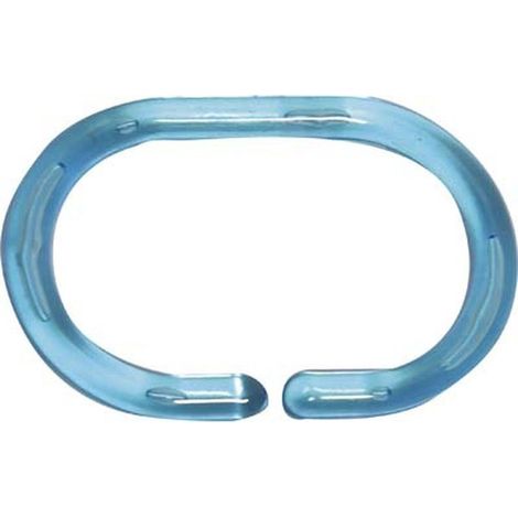 Set von 12 duschringen ps - türkis transluzent - Tendance