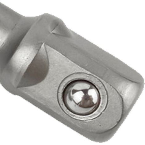 Lot de 3 adaptateurs douille acier chrome vanadium couleur acier tige hex vers tête carrée 6,35x65 10x65 12,5x73mm rallonge embout pour clé à douille électrique (1/5)