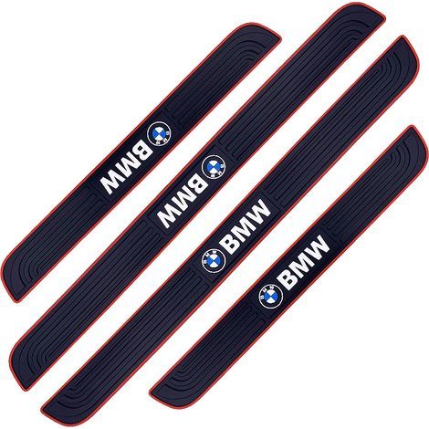 Linghhang – Lot de 4 barres de seuil de porte voiture – Caoutchouc souple PVC – Résistant à l'eau et aux UV – Protection seuil porte automobile (1/5)