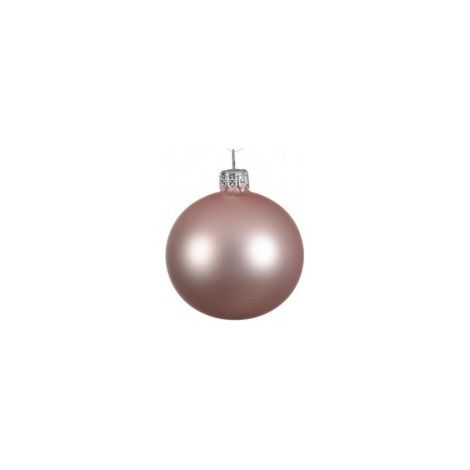 Boule de Noël en verre Opaque Rose 15 cm