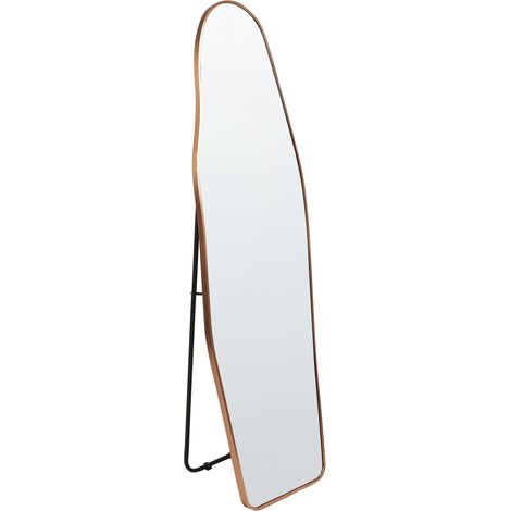 Miroir 48 x 160 cm Cadre en Aluminium Forme Irrégulière Doré Larche (1/5)