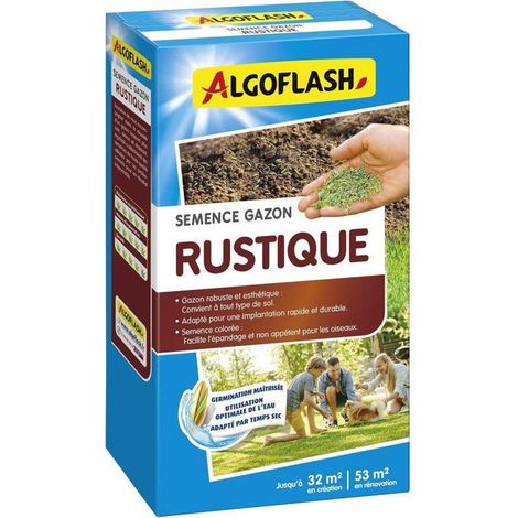 Semillas algoflash semence gazon rustique 0,8 kg fácil de sembrar bajo mantenimiento