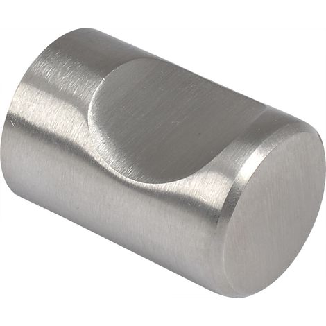 Sun-Chain Möbelknopf Skat ø 15mm - Knauf für Schubladen Tiefe 22mm - kleiner Schubladenknopf, Edelstahl gebürstet