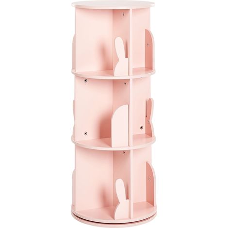 Drehbares Bücherregal CANEY 94 cm Pastellrosa