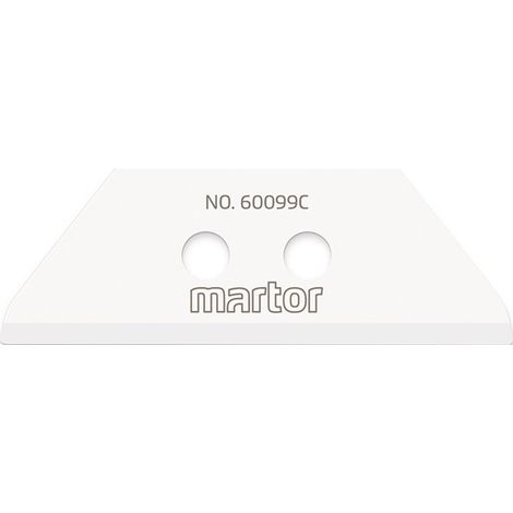Hoja de cerámica No. 60099C L55.3xW19xS0.65mm con perforación 2 piezas / tarjeta MARTOR
