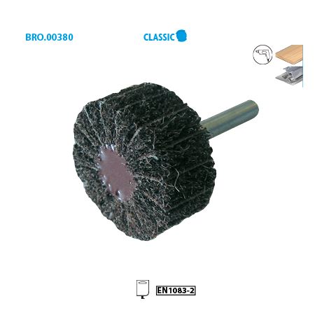 ROUE FINITION MIXTE D40 GR60 NYLON/CORINDON TIGE DE 6x35 - 380.01 - LEMAN (1/3)