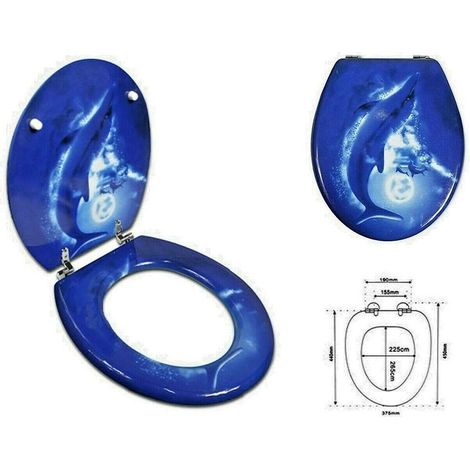 Abattant De Wc Universel Pour Salle De Bain Abattant De Wc En Bois Dauphin -3.5 - (1/3)