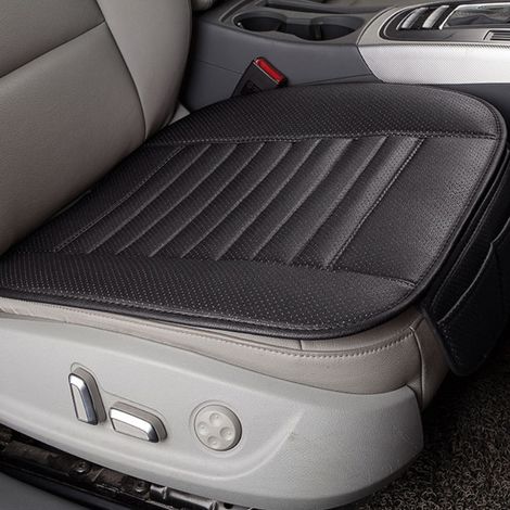 Coussin de siège auto en cuir PU, coussin de siège avant, protection de siège auto universelle antidérapante, convient aux conducteurs et aux employés de bureau.