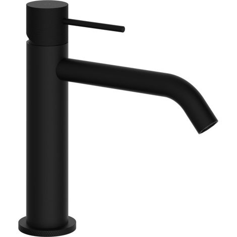 TEOREMA RUBINETTERIA Serie Lab 3.0 Miscelatore Monocomando Lavabo Medio  Nero Matt
