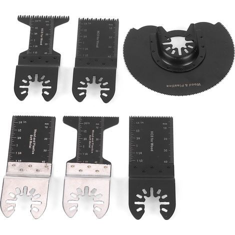 Set mit 27 Bimetall-Oszillationssägeblättern, Schnellwechselsystem, schneidet Holz, Metall und Kunststoff, Mehrzweckwerkzeug (1/5)