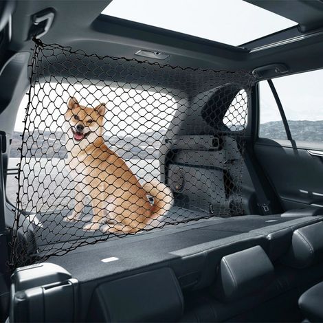 Filet pare chien universel pour véhicule – Nylon très solide – Dimensions 120 x 70 cm – Fixation facile sur portière ou hayon – Peraline (1/3)