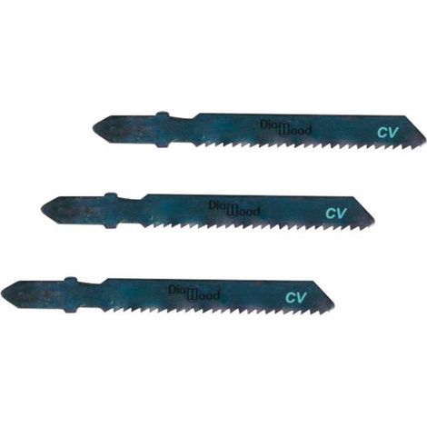 3 Lames Scie Sauteuse Universelle CV Lu. 50 x 4 mm TPI - Fraisée Avoyée - Pour Coupe de Bois/PVC - Diamwood (1/3)