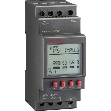Müller MR 28.10 pro 230V 50-60Hz Hutschienen-Zeitschaltuhr digital 230 V/AC 4000 W