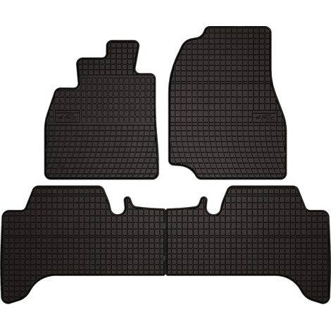 Alfombrillas de goma para coche: Toyota Land Cruiser J100 todoterreno (1998-2007) - negras, ajustadas