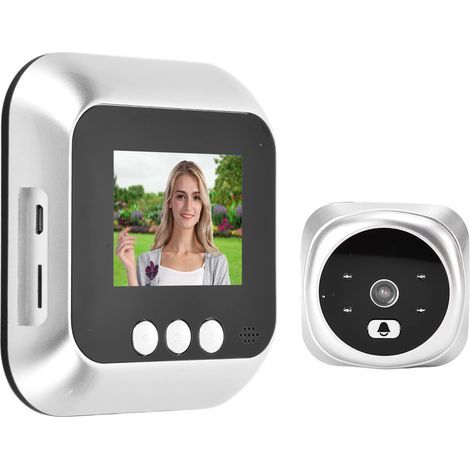 Video-Türsprechanlage mit 2,8-Zoll-LCD-Bildschirm, 35-Grad-Digitalspion, Türklingel, Sofortaufnahme und Heimvideosicherheitssystem (1/5)