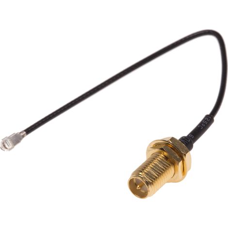 Câble coaxial RF RS PRO, Avec connecteur Mâle RP-SMA Noir, 100mm ( Prix pour 1 )