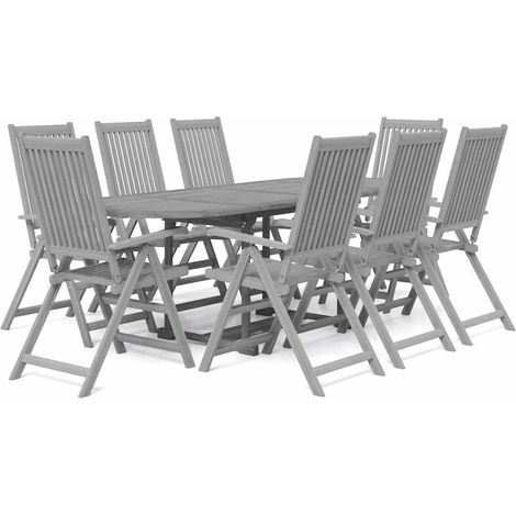 Maison Exclusive - Set da Pranzo da Giardino 9 pz Legno Massello di Acacia (1/5)